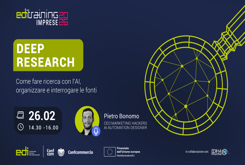 SAVE THE DATE: Come fare Ricerca con l\'AI. Webinar Gratuito EDI.